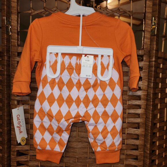 Cat & Jack Halloween Pumpkin Two Piece Outfit - Size 0-3m - NWT - Picture 2 of 4